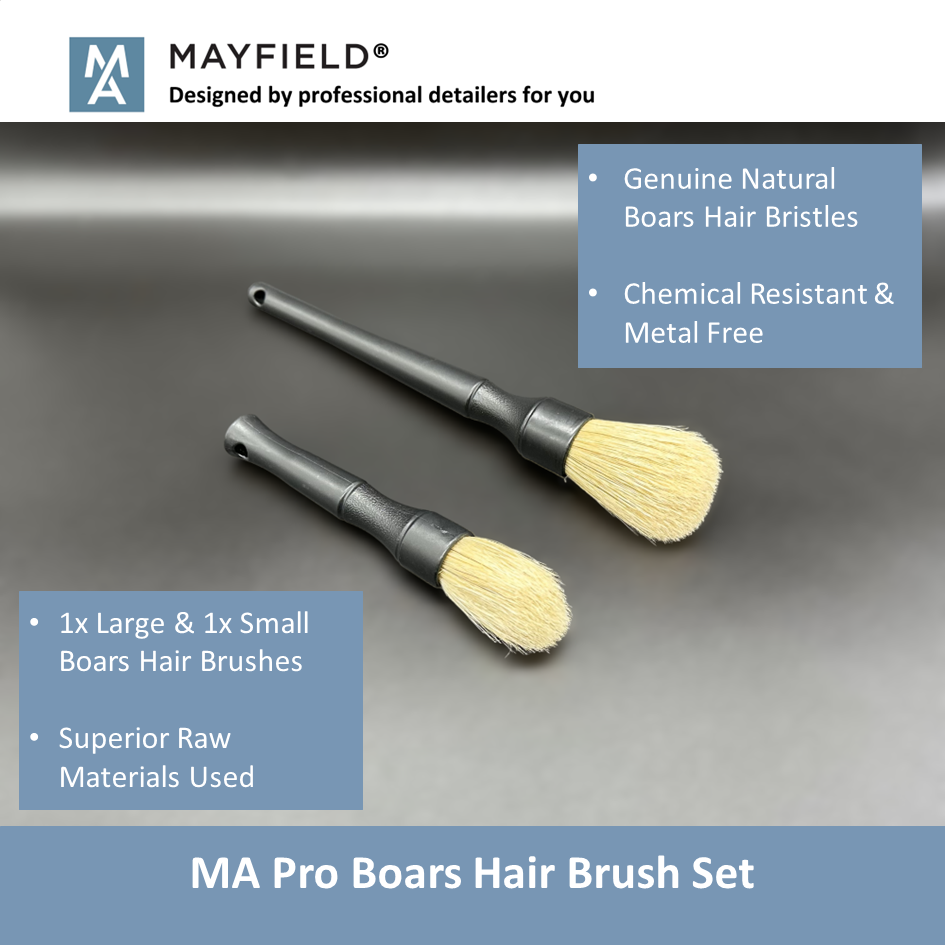 Proper Detail Co. Natural Boars Hair Detailing Brush Set 3 Pack