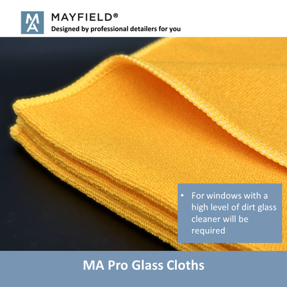 MA Glass Microfibre Cloths - Pack of 3