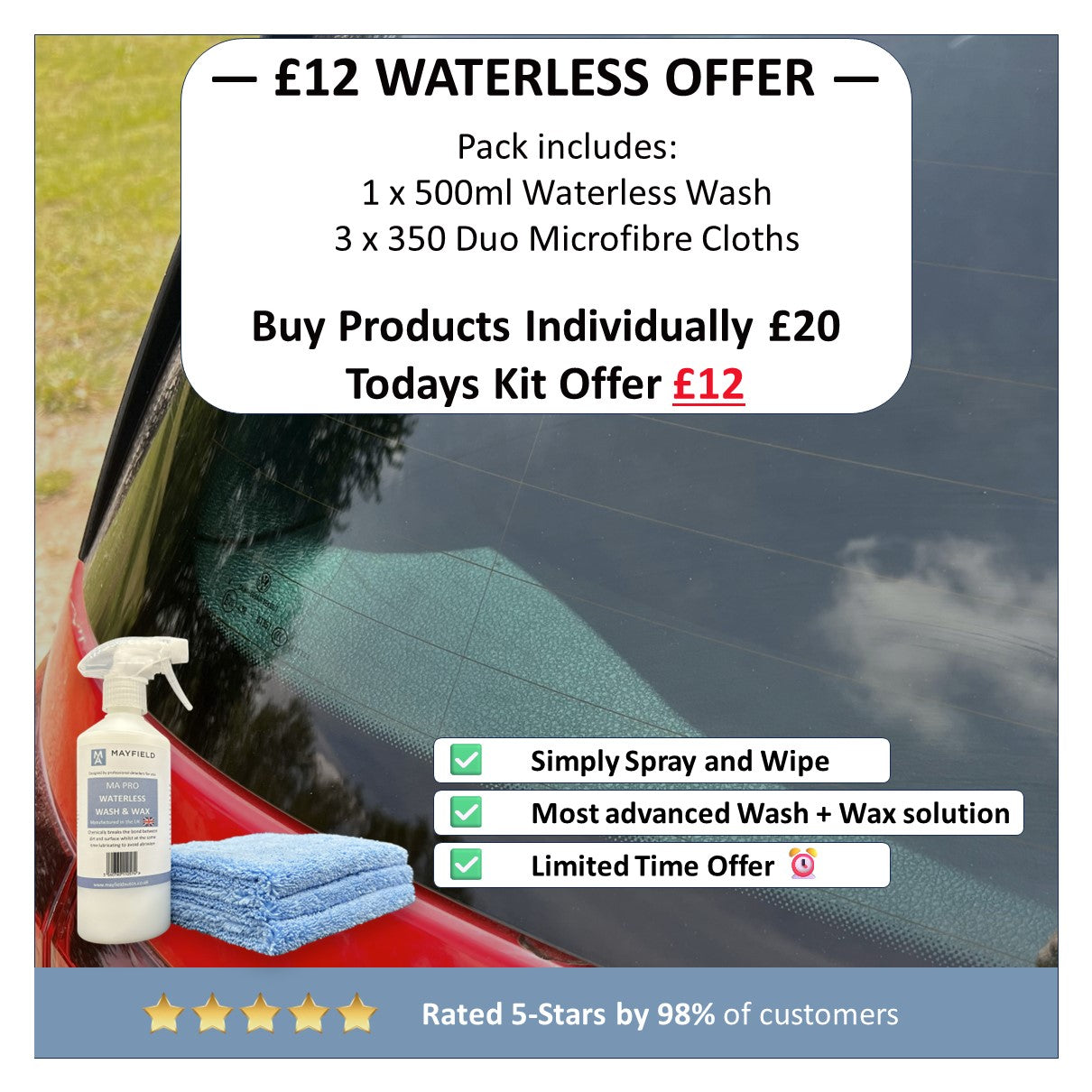 Waterless Wash & Wax Kit