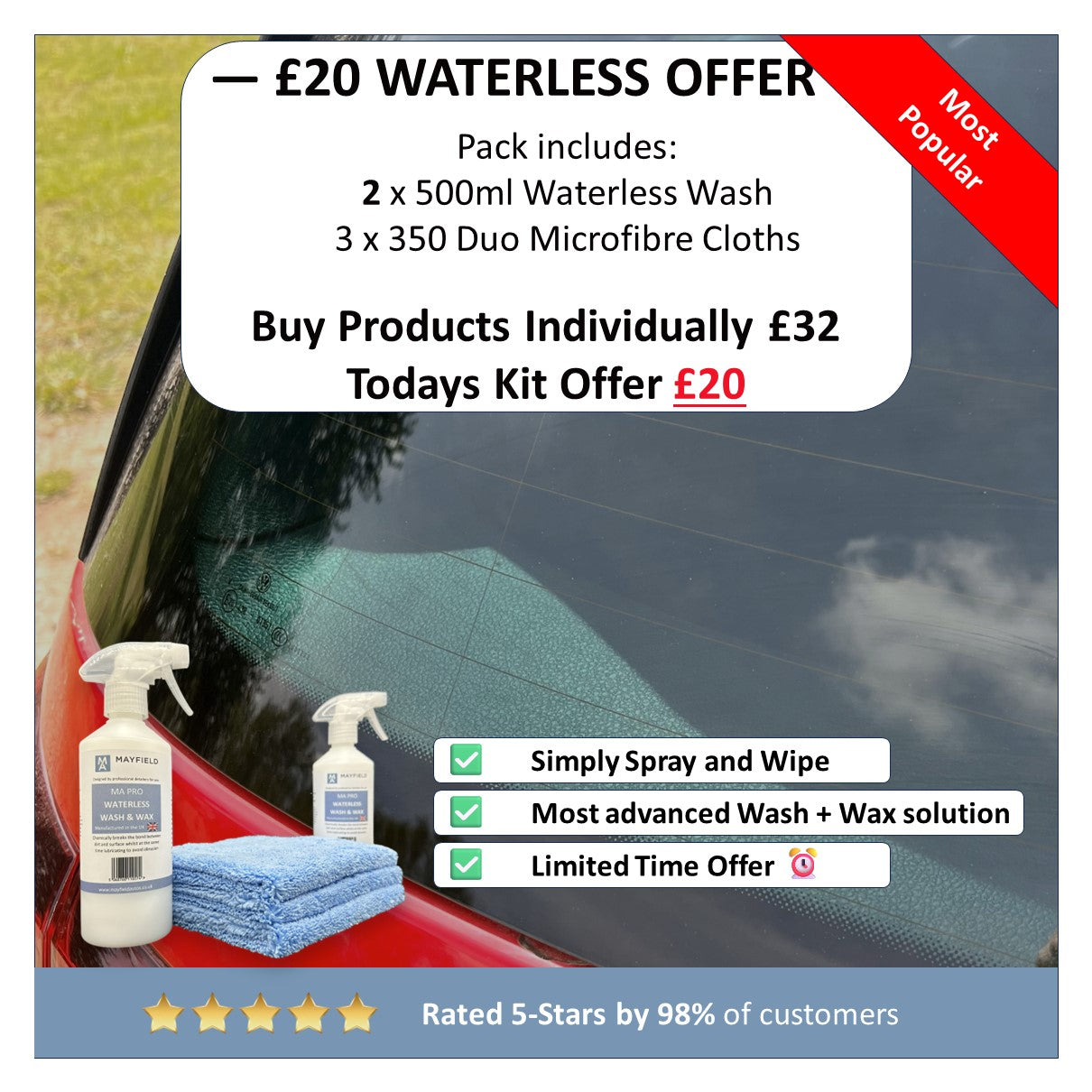 Waterless Wash & Wax Kit